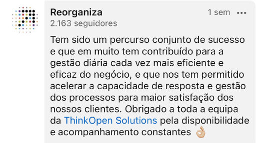 ThinkOpen Solutions e empresa Reorganiza - implementação de CRM Odoo